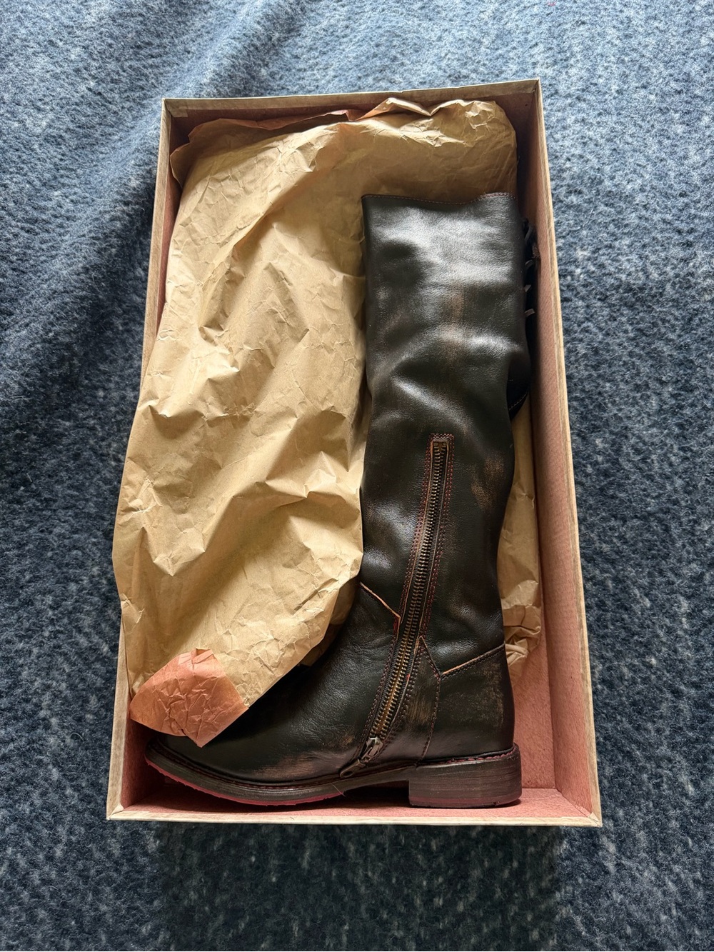 NIB BED|STU Manchester Black Hand Wash Shoe Box Label boot sz 7.5 orig. $395 - Picture 2 of 5